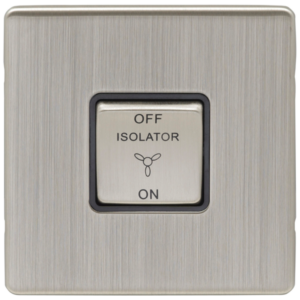 Eurolite Satin Nickel 1 Gang TP Fan Isolator Switch