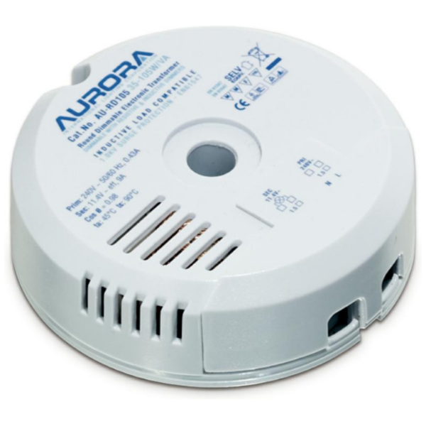 Aurora 35-105vA 12v Round Dimmable Transformer