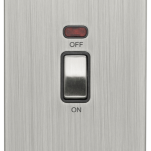 Eurolite Satin Nickel 45A DP Vertical Switch Neon