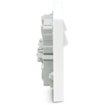 Socket, Switched 2 Gang SP c/w 3xUSB, Charger Square Edge