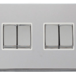 Click Deco Polished Chrome 4 Gang 2 Way Light Switch