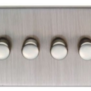 Eurolite Satin Nickel 4 Gang 400w LED Dimmer