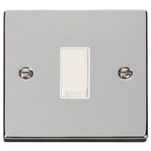 Click Deco Polished Chrome 1 Gang 2 Way Light Switch