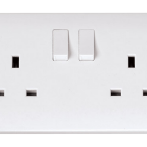 Click Curva 2 Gang Switched Socket