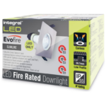 Fire Rated Square Downlight with GU10 Holder and Loop-in Loop-out Terminal Block