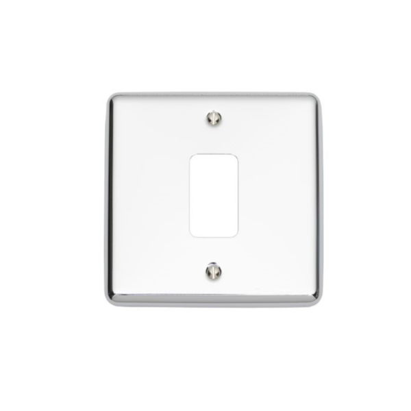 Enhance Polished Chrome 1 Module Grid Plate
