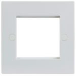 White 1 Gang 2 Module Front Plate