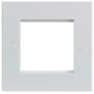 White 1 Gang 2 Module Front Plate