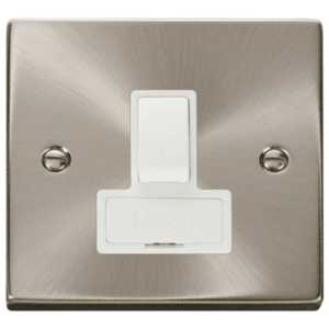 Click Deco Satin Chrome Switched Fused Spur