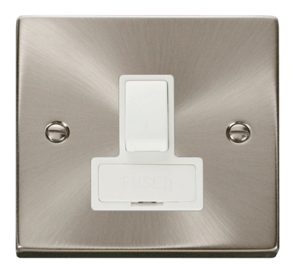 Click Deco Satin Chrome Switched Fused Spur
