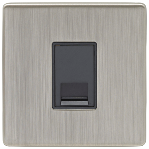 Eurolite Satin Nickel 1 Gang BT Slave Socket