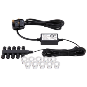 Saxby White IP67 10 3 LED Decking Kit