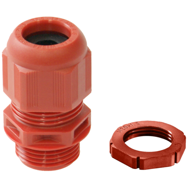 Red 20S/20L IP68 6.2-14mm Dome Gland and Locknut