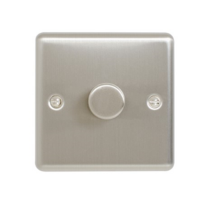 Eurolite Brushed Chrome 1 Gang LED Dimmer