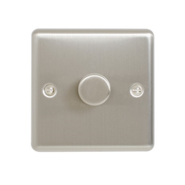 Eurolite Brushed Chrome 1 Gang LED Dimmer