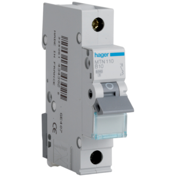 Hager 10A SP Type B 6kA MCB