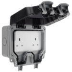 BG Storm IP66 2 Gang Unswitched Socket