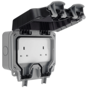 BG Storm IP66 2 Gang Unswitched Socket