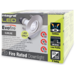 Downlight, Evofire Fire Rated Round IP65, c/w GU10 Holder