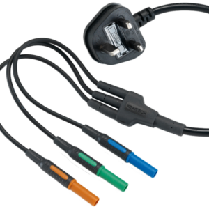 Kewtech Mains Lead With 3 x 4mm Connectors