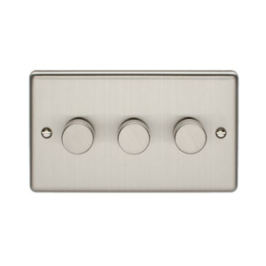 Eurolite Brushed Chrome 3 Gang LED Dimmer