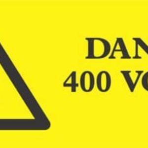 Danger 400 Volts With Traingle Label