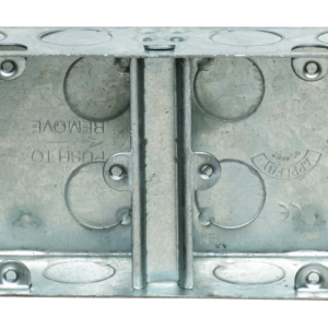 Appleby 2 x 1 Gang Dual Metal Backboxustable Lug Flush, 16 x 20mm Knockouts
