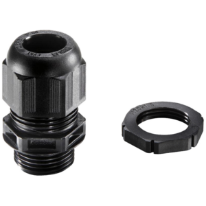 Black 20S/20L IP68 6.2-14mm Dome Gland and Locknut