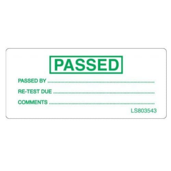 Passed Green Label
