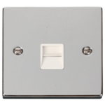 Click Deco Polished Chrome 1 Gang BT Slave Socket