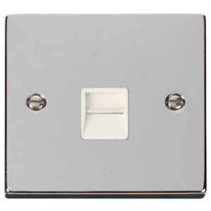 Click Deco Polished Chrome 1 Gang BT Slave Socket
