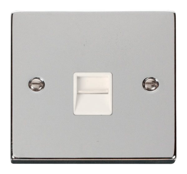 Click Deco Polished Chrome 1 Gang BT Slave Socket