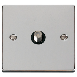Click Deco Polished Chrome 1 Gang Satellite Socket
