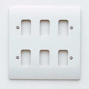 White 6 Module Frontplate