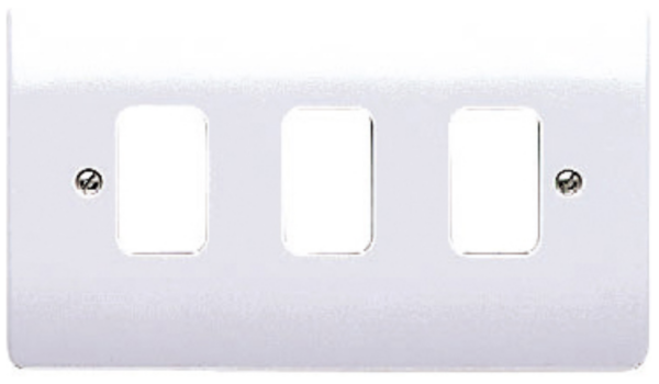 White 3 Module Frontplate