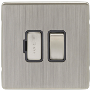 Eurolite Satin Nickel Switched Fused Spur