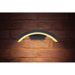 Integral Curve Dark Grey IP54 7.5w Wall Light 3000k