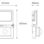 Black 10w PIR Floodlight 4000k
