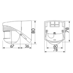 Outdoor Movement Detector LC-Click-N 200Deg with Adjustable Ball Head IP54