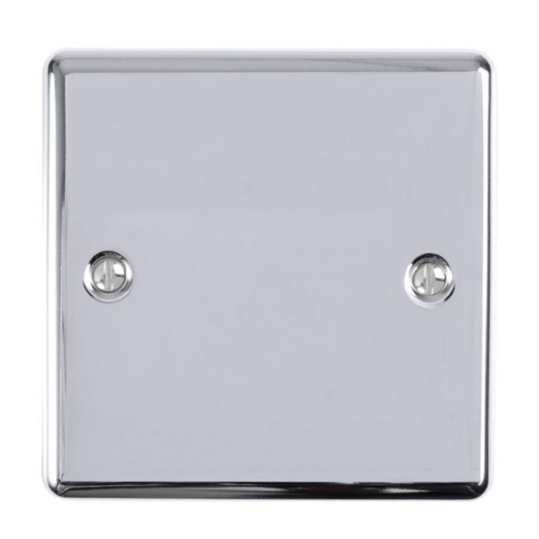Eurolite Polished Chrome 1 Gang Blankplate