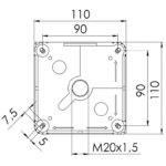 Grey 607/5 IP66 Combi Box with Terminal