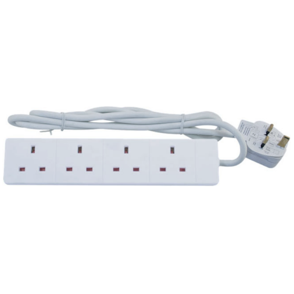 Selectric White 5M 4 Gang 13A Extension Lead