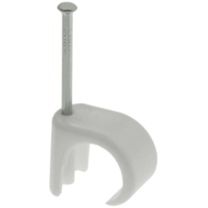 Clear 5-7mm Round Cable Clips (100)