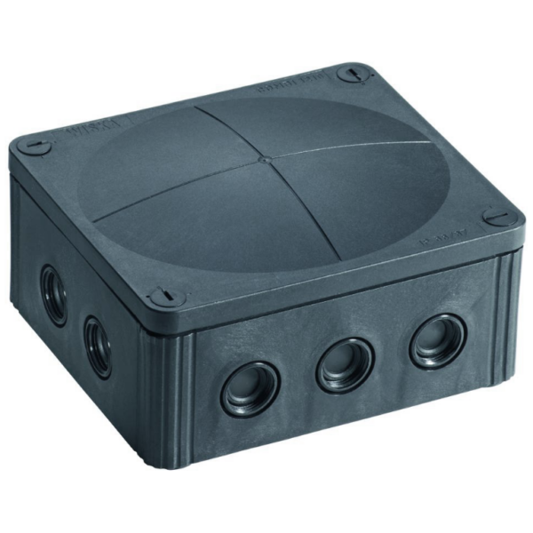 Black 1210/5 IP66 Combi Box with Terminal