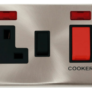 Click Deco Satin Chrome Cooker Control Unit Neon