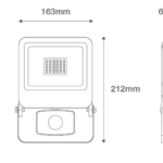 Black 30w PIR Floodlight 4000k