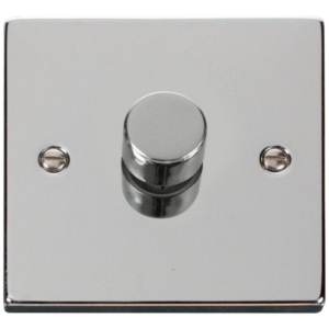 Click Deco Polished Chrome 1 Gang 2 Way 400w Dimmer