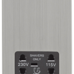 Eurolite Satin Nickel Dual Voltage Shaver Socket