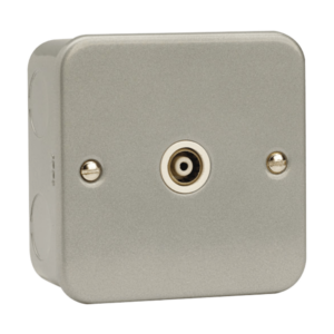 Click Metalclad 1 Gang Isolated Coaxial Socket