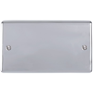 Eurolite Polished Chrome 2 Gang Blankplate